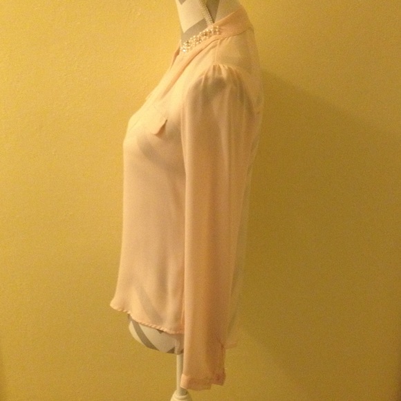 Candies Pastel Pink Top with Embellished Collar - Picture 4 of 4