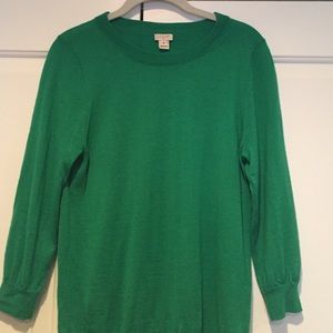 Jcrew outlet Kelly green wool sweater