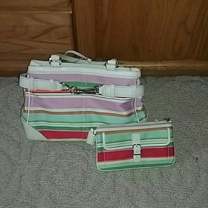 Authentic Coach bag with wristlet