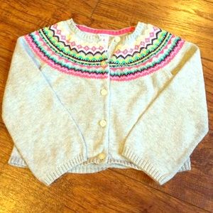Grey fair isle cardigan