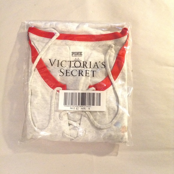 Pink Victoria Secret Logo Sleep Tee - Picture 6 of 7
