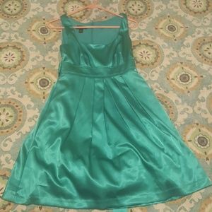 Aqua green dress