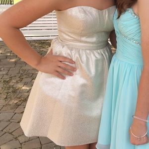 gold/silver formal dress/prom dress/semi formal