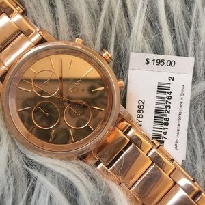 DKNY rose gold watch