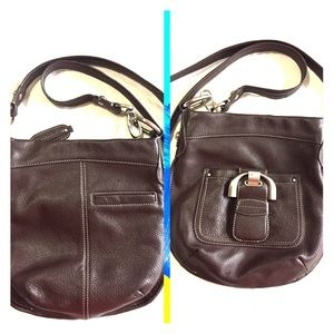 B. Makowsky Leather Crossbody Bag