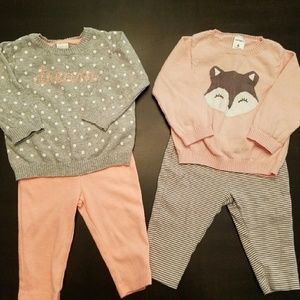 2-Carters matching sweater sets