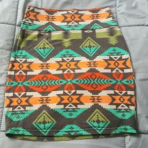 Tribal stretch skirt