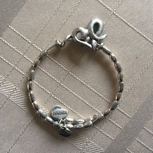 Alex & Ani Vintage Silver Heart Bracelet
