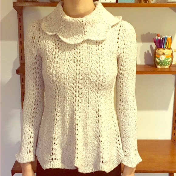 Cream sweater from Anthropologie