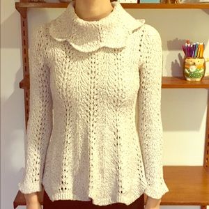 Cream sweater from Anthropologie