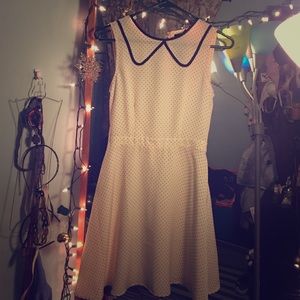 White polka dot dress