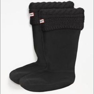 HUNTER ORIGINAL TALL CABLE KNIT CUFF WELLY SOCKS