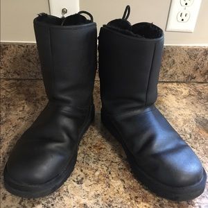 RARE Black leather UGG boots