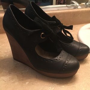 Vintage inspired wedge heels