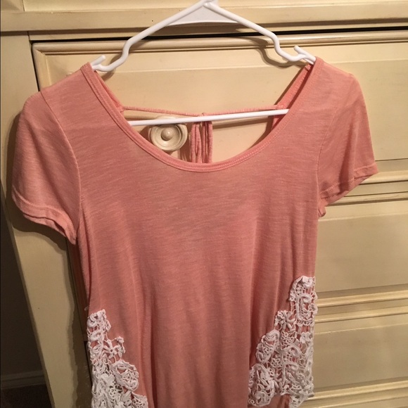 Pink cut out top