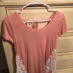 Pink cut out top