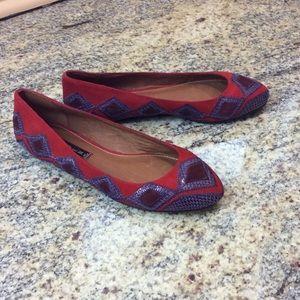 Red and purple Steve Madden flats