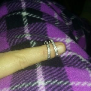 10 karat white gold diamond hoop earrings