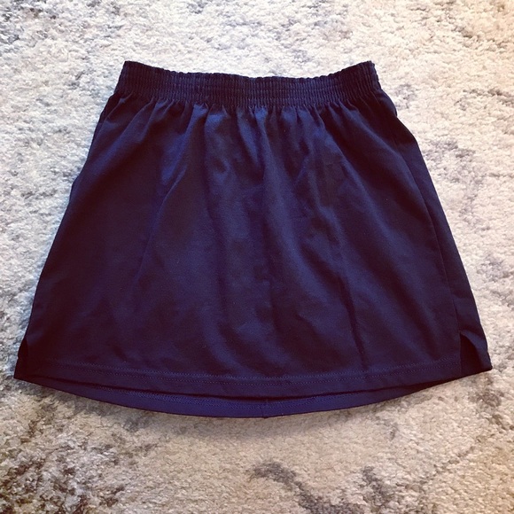Navy blue cotton Soffe skirt - Picture 1 of 3