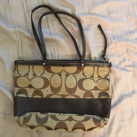 Authentic Brown Coach Tote Bag