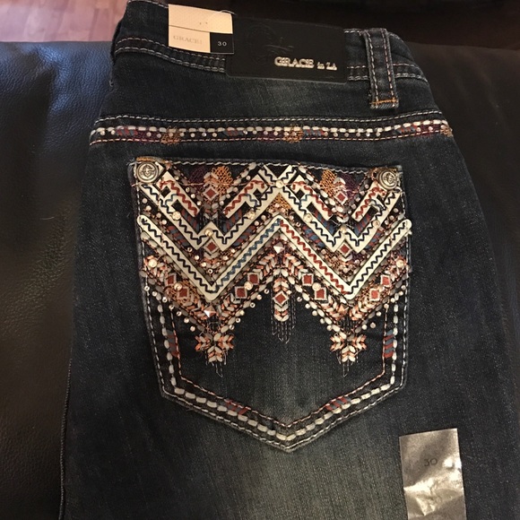 Grace in LA Dark Wash Jeans