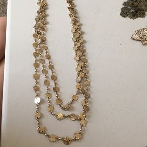 3 layered gold necklace