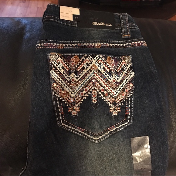 Grace in LA Dark Wash Jeans