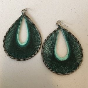 Teal earrings
