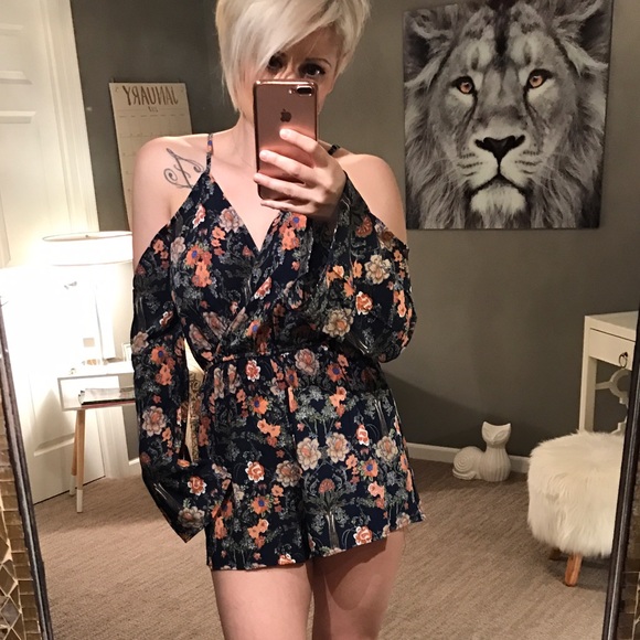 Boutique Pants - | LAST 1 | Bell Sleeve Romper