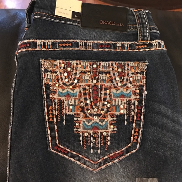 Grace in LA Dark Wash Jeans