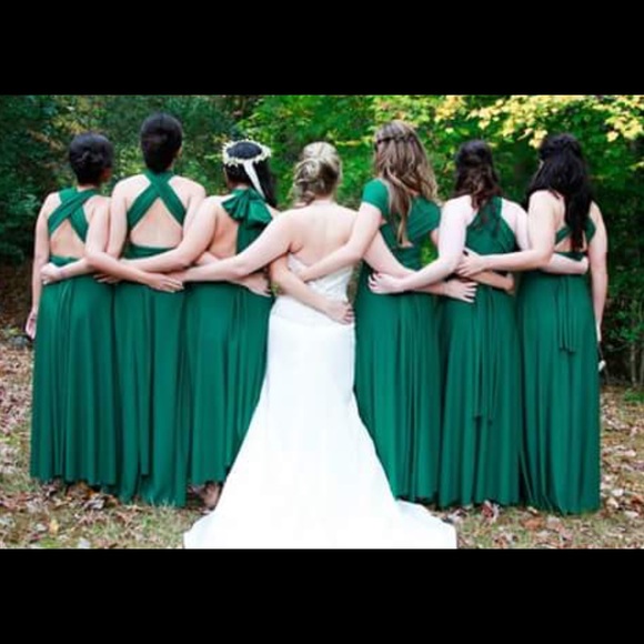 Floor length, infinity bridesmaid dress