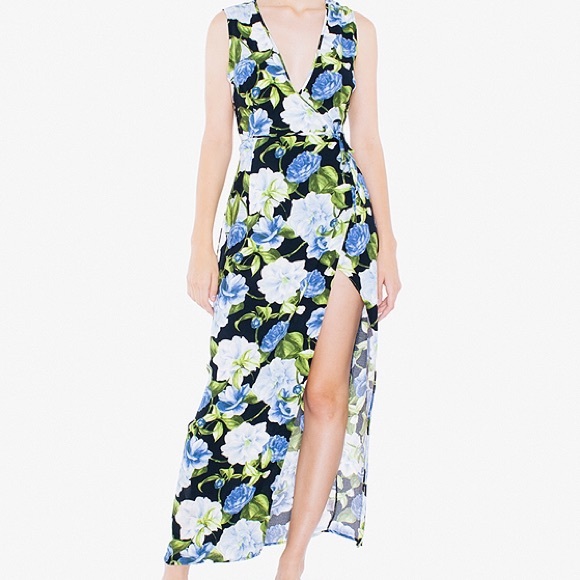 American Apparel crepe Juilliard wrap dress