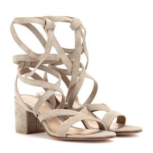 Gianvito Rossi suede Janis sandals in Cashemire