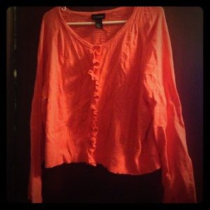 Lane Bryant cropped ruffle cardigan 18/20