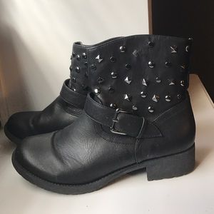 Black Studded Booties
