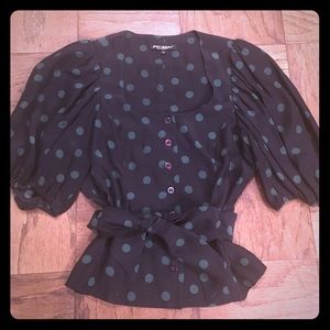 Betsey Johnson NY Polka Dot Shirt