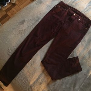 Burgundy 7 for Mankind Jeans size 29