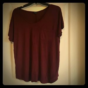 Maroon top