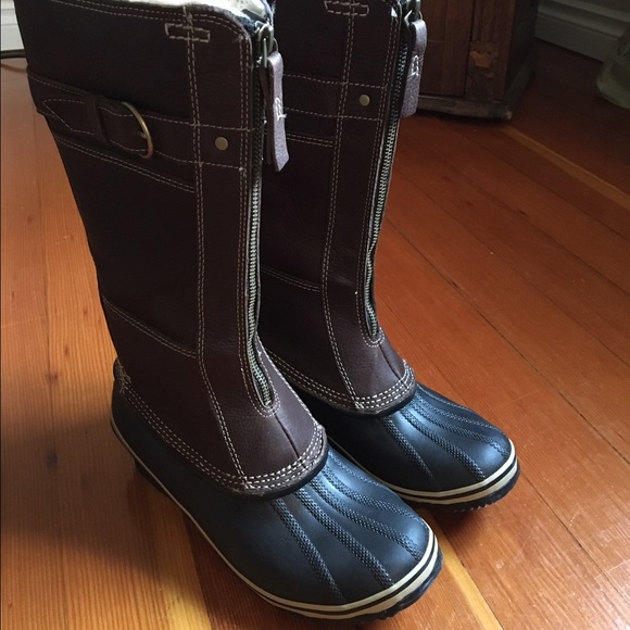 Sorel winter boots- size 7.5 brown leather