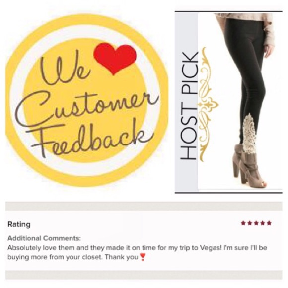 ✨S LEFT! 5⭐️ RATED! ⭐️2X HP🔥crochet trim leggings - Picture 3 of 4