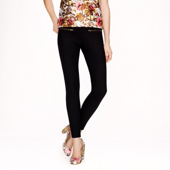 J Crew Wool skinny black pants