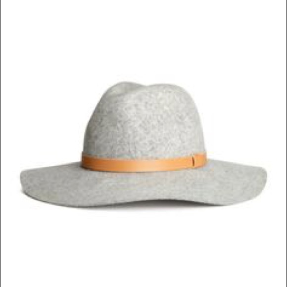 H&M 100% wool wide brim fedora rancher hat NWOT