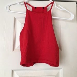 Red crop top