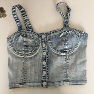 Jean crop top