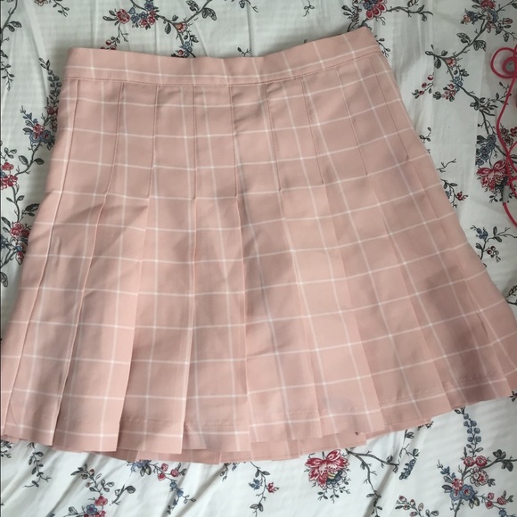 Cute pastel pink tennis pleated skirt