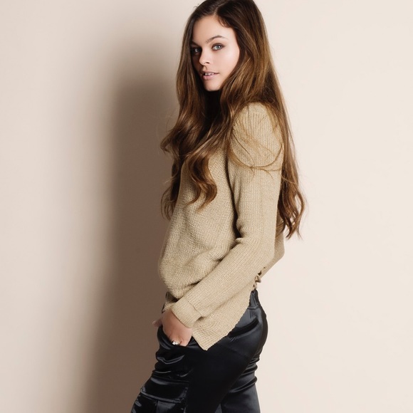 Lace Up Back Sweater - Picture 2 of 3