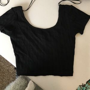 Black crop top