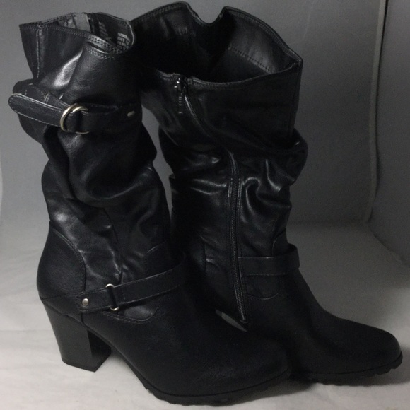 Black Mid-Calf Boots Apt 9 New