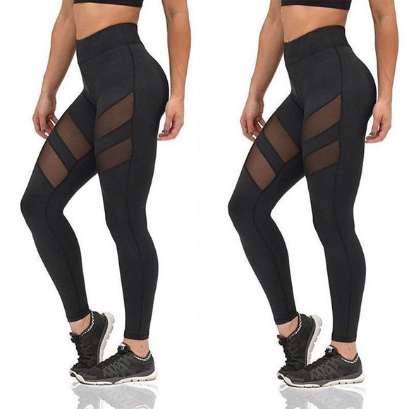 MESH YOGA FITNESS LEGGINGS - Picture 3 of 4