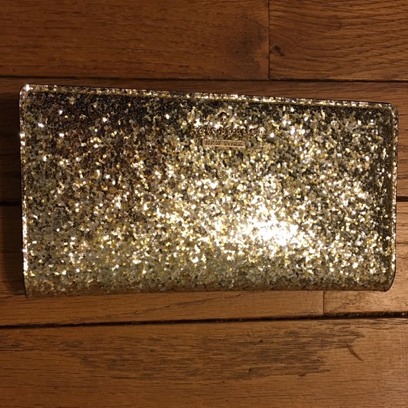 Kate Spade Stacy Wallet GOLD GLITTER